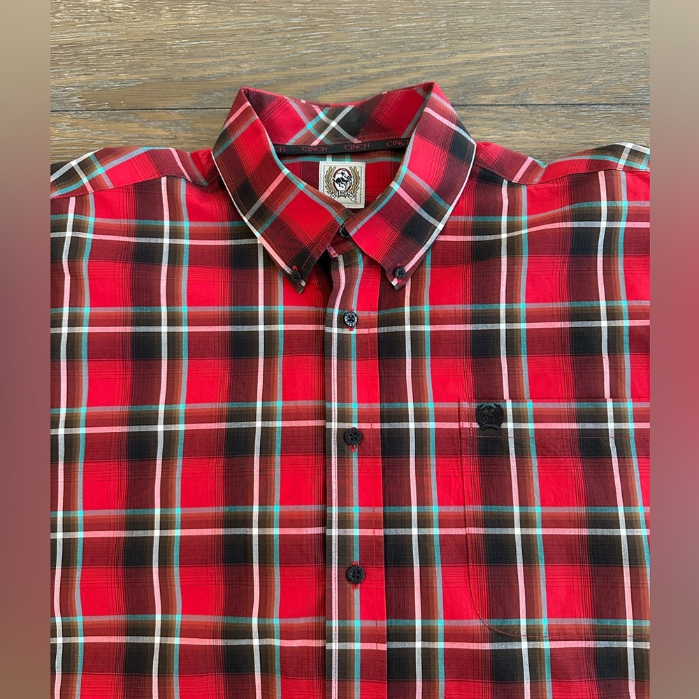Cinch‎ Long Sleeve Button Up Shirt Size L